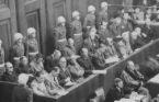 The defendants at the Nuremberg War Crime Trial in Nuremberg, Germany