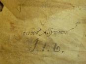 Inscription: Jacobus Allynsonus[?]