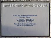 Berlin memorial plaque, Georg Heym, Neue Kantstraße 12, Berlin-Charlottenburg, Germany Koordinate: 52°30′25″N 13°17′25″E ﻿ / ﻿ °S °W ﻿ / ; latd>90 (dms format) in latd latm lats longm longs