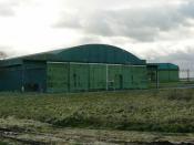 English: Hangar D2, Wroughton Airfield, Swindon In 1997, at the height of the BSE (mad cow disease) crisis, someone came up with a plan to store the processed remains of cattle slaughtered for having the misfortune to be aged more than 30 months in this a