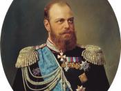 Portrait by Nikolay Shilder of Tsar Alexander III