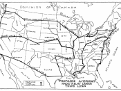 English: Map showing the American Radio Relay League trunk lines proposed by Hiram Percy Maxim in an editorial appearing on pages 19 through 22 of the February 1916 issue of QST.