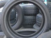 Stacked and standing car tires