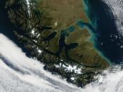 Satellite image of Tierra del Fuego