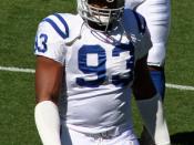 English: Dwight Freeney, a player on the Indianapolis Colts American football team.
