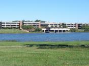 A research campus operated by Bristol-Myers Squibb in Princeton, New Jersey. Photographed by user Coolcaesar on September 2, 2007.