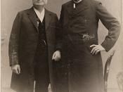 Bjørnstjerne Bjørnson sammen med broren Peter Bjørnson, ca 1903