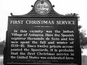 Historical Marker for First Christmas Service: Tallahassee, Florida