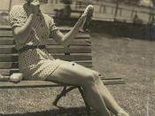 Tatiana Riabouchinska darning the ballet shoes, Sydney, between 1938-1940 / photographer unknown