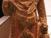 English: Avalokitesvara Boddhisattva (Guanyin). Stone. Sui Dynasty (581 – 618). Cernuschi Museum, Paris, France. Français : Musée Cernuschi, Paris, France.