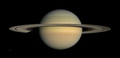 A natural colour view of the planet Saturn during equinox.