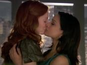 Olivia Grant and Archie Panjabi Lesbian Kiss