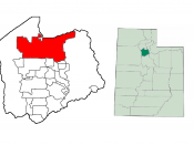 Location of Salt Lake City in Salt Lake County, Utah