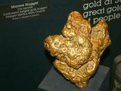 Mojave Nugget, a gold nugget weighing 156 ounces. From the Stringer district, Kern County, California.