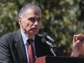 Ralph Nader speaking in front of the White House at the September 15, 2007 protest against the Iraq War. The full speech (ca. 10 minutes) was broadcasted on C-SPAN on September 16, 2007. See: http://rawstory.com/news/2007/Ralph_Nader_how_many_Impeachable_