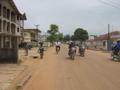 English: Street in Kenema, Sierra Leone.