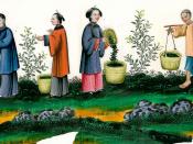 People in imperial China during silk production - Qing dynasty