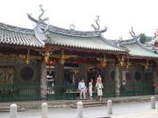 The Thian Hock Keng, completed in 1842, served as a place of worship for early immigrants.