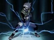 Kakashi using Lightning Blade.