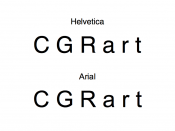 Useful letters for fast differentiation between Helvetica and Arial.