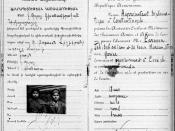 English: Republic of Armenia passport issued in Constantinople to two teenagers entering Canada in 1920. Image scanned from 