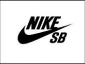 The Nike SB logo, back in its earliest days its products still carried the skateboarding products created by Nike, Inc. which mainly consist of shoes and clothing. Nike launched this line in March 2002 in an effort to enter the skateboarding market.