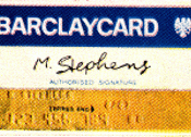 English: Scan of sample original Barclaycard (design of 1966-1983)
