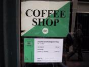City license for a cannabis coffee shop in Amsterdam, Netherlands