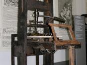 Printing press from 1811, photographed in Munich, Germany.