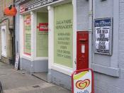 English: Gala Park Newsagent and Post Office This newsagents and sub post office in Gala Park is usually busy, but the post office side of the business could be under threat like many others in the country. This week the counter service of the main post o