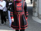A Yeoman Warder at the Tower of London in London, England