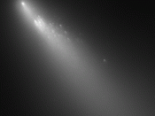 Hubble Space Telescope Advanced Camera for Surveys image of Comet 73P/Schwassmann-Wachmann 3 fragment B on 2006 April 18, 19 and 20.