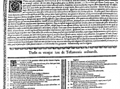Deutsch: Rene Descartes juristische Examensarbeit. Titelseite, um 1616.