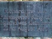 English: Memorial plaque to King Richard III; near to Shenton, Leicestershire, Great Britain