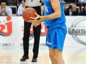 English: Italian basketball player Marco Mordente in the game against Finland.