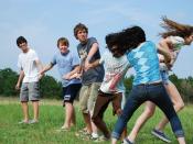 English: Youths playing the Red Rover game.