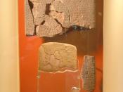 Istanbul Archaeological Museum - Oriental pavilion. The tablet containing the Qadesh treaty between the Hittites and the Egyptians (1269 BC.) - Picture by: Giovanni Dall'Orto, May 28 2006.