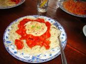 English: Polish spaghetti pasta with sauce