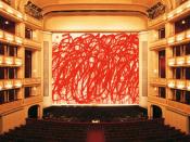 Deutsch: „Bacchus“ von Cy Twombly, Eiserner Vorhang in der Wiener Staatsoper, Saison 2010/2011