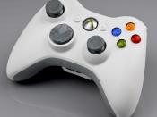 English: The Xbox 360 wireless controller in white.