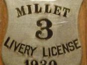 MILLET, ALBERTA 1930 ---LIVERY LICENSE