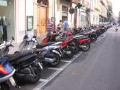 Parking lots for motor scooters in Sorrento