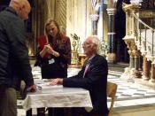 ROGER MCGOUGH IN DURHAM CATHEDRAL