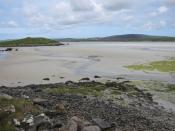 English: Rubha Leora Small promontory into the sandflats between Baleshare and North Uist.