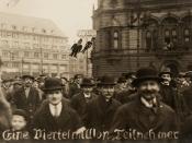 English: Photograph of a demonstration in Berlin, Germany against the Kapp-Lüttwitz putsch 1920. Nederlands: Photographie d'une manifestation contre le putsch de Kapp-Lüttwitz à Berlin (Allemagne) en 1920.