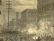 Maryland National Guard Sixth Regiment fighting its way through Baltimore, Maryland, 20 July 1877