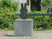 Miffy statue at her own square, Nijntje Pleintje, in Utrecht.