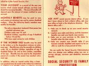 Brochure from 1961 with basic advice about Social Security cards (pages 1 and 4)