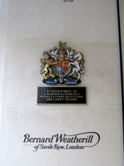 English: Bernard Weatherill on 5 Savile Row, London.