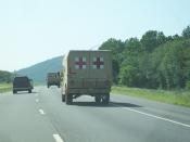 Military Ambulances on the Road